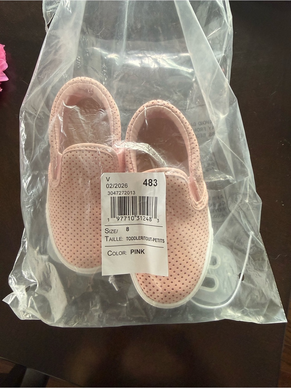 The Children's Place Pink Perforated Slip-On Moccasins
